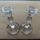 Tiffany & Co. Candlestick Holders / Large Round Base/ 24% Lead Crystal/ 8.25