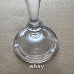 TIFFANY & CO. Candlestick Holders / Large Round Base/ 24% Lead Crystal/ 8.25