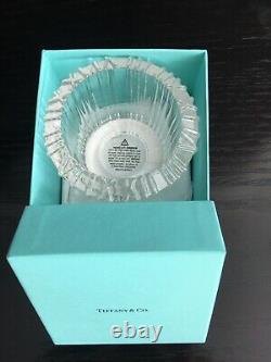 TIFFANY & CO Crystal Candle Holder Votive Roman Numeral ATLAS Discontinued-NWB