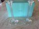 Tiffany & Co. Fluted Column Crystal Candlesticks Pair