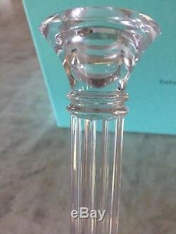 TIFFANY & CO. Fluted Column Crystal Candlesticks Pair