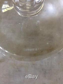 TIFFANY & CO. Fluted Column Crystal Candlesticks Pair