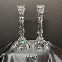TIFFANY & CO. Hampton Vintage 24% Lead Crystal Candlestick Holders RETIRED