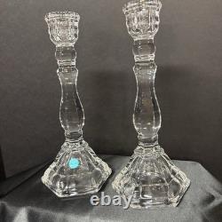 TIFFANY & CO. Hampton Vintage 24% Lead Crystal Candlestick Holders RETIRED