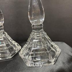 TIFFANY & CO. Hampton Vintage 24% Lead Crystal Candlestick Holders RETIRED