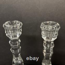 TIFFANY & CO. Hampton Vintage 24% Lead Crystal Candlestick Holders RETIRED
