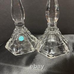 TIFFANY & CO. Hampton Vintage 24% Lead Crystal Candlestick Holders RETIRED