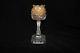Ts Victorian Applied Art Glass Vaseline Clarke's Candle Holder Fairy Lamp