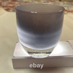 TWILIGHT Glassybaby Hand Blown Glass Candle Holder Gift Box SOLD OUT Purples