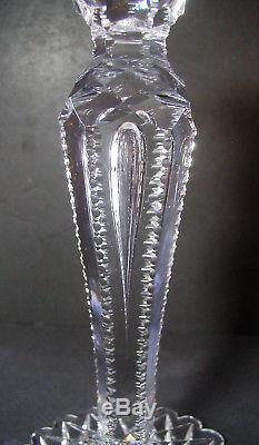 Tall American Brilliant Cut Glass Crystal Candle Holder