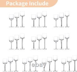 Tall Glass Pillar Candle Holder 30 Pcs Tea Light Candle Holder Set for Table C