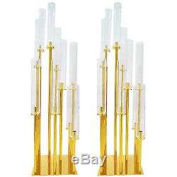 Tall Gold Wedding Candle Holder Metal Candelabra For Wedding Event Taper Candles