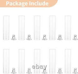 Taper Candle Holders Glass Hurricane Candle Holder Bulk for Tapered Candles 10