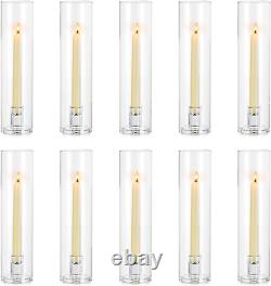 Taper Candle Holders Glass Hurricane Candle Holder Bulk for Tapered Candles 10