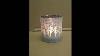 Tea Light Frosted Glass Winter Scene Candle Holder