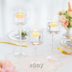 Tea Light Holder Votive Centerpieces Glass Candle Holders Bulk for Wedding