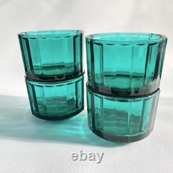 Teal Emerald Glass Candle Vessels 10oz Sets Of 12 American Made Artisan Glass