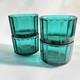Teal Emerald Glass Candle Vessels 10oz Sets Of 12 American Made Artisan Glass