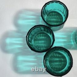 Teal Emerald Glass Candle Vessels 10oz Sets Of 12 American Made Artisan Glass