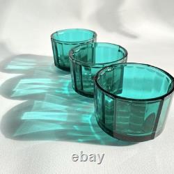 Teal Emerald Glass Candle Vessels 10oz Sets Of 12 American Made Artisan Glass