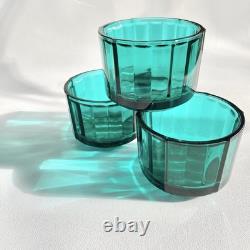 Teal Emerald Glass Candle Vessels 10oz Sets Of 12 American Made Artisan Glass