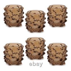 Textured Glass Candle Holder (Set of 6)