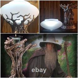 The Lord of The Rings CANDLE HOLDERS FREE SHIP Lothlorien Palace & GANDALF STAFF