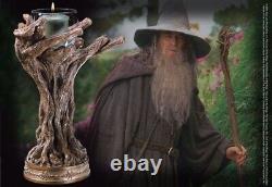 The Lord of The Rings CANDLE HOLDERS FREE SHIP Lothlorien Palace & GANDALF STAFF