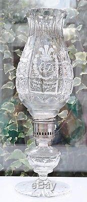 Thomas Webb Charles Diana Royal Wedding Ltd Edition Cut Glass Candle Holder