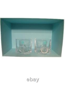 Tiffany & Co. Clear Glass Candle Holders England Set of 2