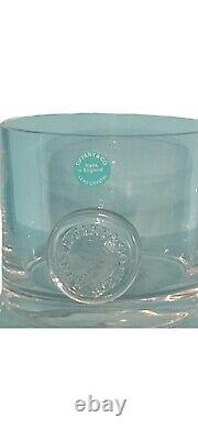 Tiffany & Co. Clear Glass Candle Holders England Set of 2