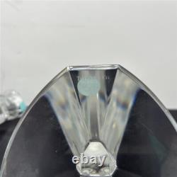 Tiffany & Co Crystal 9 Candlesticks Candle Holder Pair Set Of 2