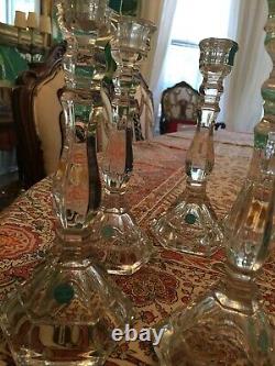 Tiffany & Co. Crystal Hampton Candle Stick Holders 9 nine In Total