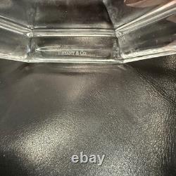 Tiffany Co Crystal Octagon Taper Candle Holders Pair Elegant Home Decor