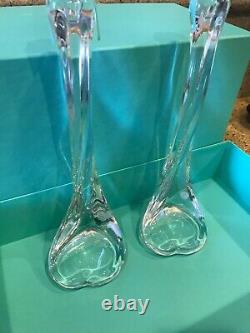 Tiffany & Co. Elsa Peretti heart&bone Crystal Candlesticks