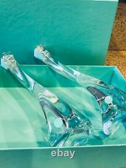 Tiffany & Co. Elsa Peretti heart&bone Crystal Candlesticks