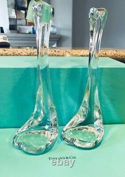 Tiffany & Co. Elsa Peretti heart&bone Crystal Candlesticks