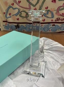 Tiffany & Co. Home Essentials Decor Classic Candlestick Crystal Glass Set of 2