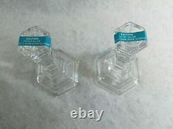 Tiffany & Co Plymouth 8 Tall Crystal Candlesticks 1 Pair New S9657