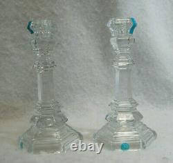 Tiffany & Co Plymouth 8 Tall Crystal Candlesticks 1 Pair New S9657