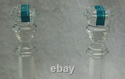 Tiffany & Co Plymouth 8 Tall Crystal Candlesticks 1 Pair New S9657