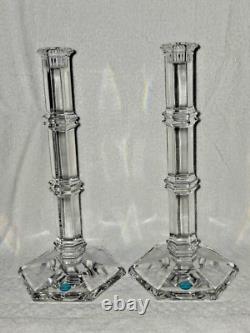 Tiffany & Co. Windham Two 11 Inch Tall Crystal Candlestick Holders