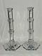 Tiffany & Co. Windham Two 11 Inch Tall Crystal Candlestick Holders