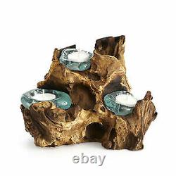 Triple Cohasset Molten Glass Candle Holder