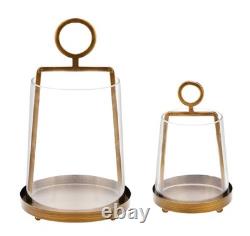 Twakutwaku 9 6 Wide Modern Farmhouse Metal Hurricane Candle Holder Handmade