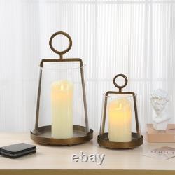 Twakutwaku 9 6 Wide Modern Farmhouse Metal Hurricane Candle Holder Handmade
