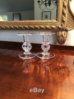 Two Stunning SIMON PEARCE Handmade Shelburne Glass Candle Sticks