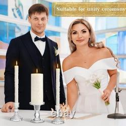 Unity Candles for Wedding Ceremony with Holder, Delicate