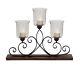 Unmatchable Metal Wood Glass Candle Holder