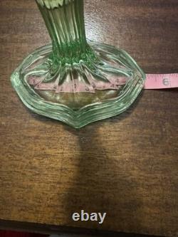 Uranium Glass Candlestick set